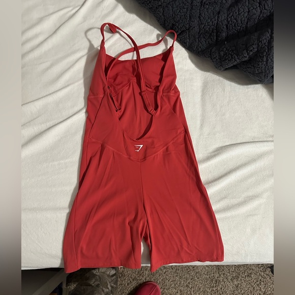 Gymshark one piece never worn. Adjustable straps. Size small color Sundried Red - Picture 2 of 5
